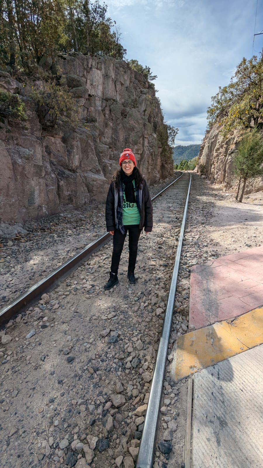 Ilse on train tracks